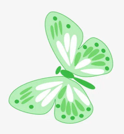 春天绿色蝴蝶动物免抠动植物动物元素