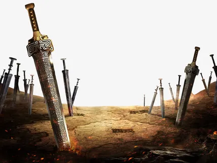 游戏道具刀剑场景免抠