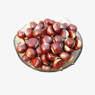 一盘生板栗免抠