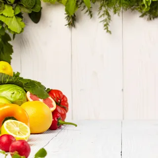白色木板果蔬背景高清
