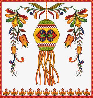 隆重的光明节灯笼免抠