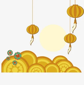 新年灯笼海报装饰图案免抠