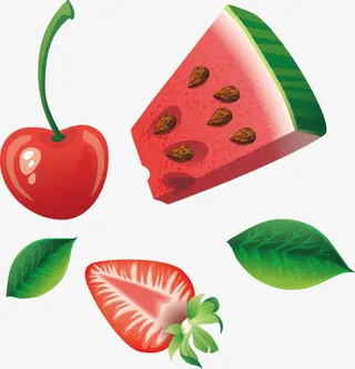 矢量手绘水果免抠