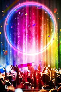 跨年音乐节炫彩宣传海报高清