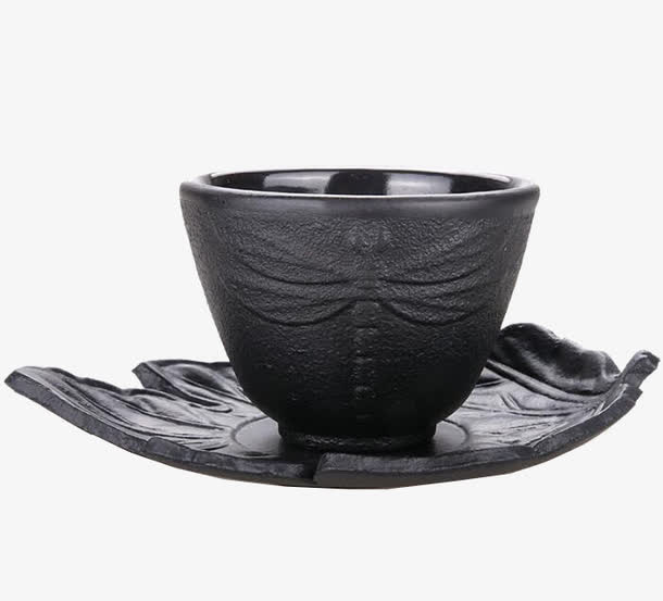 黑色茶具茶杯免抠