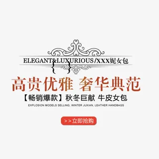 精选箱包奢华艺术字体文字排版免抠