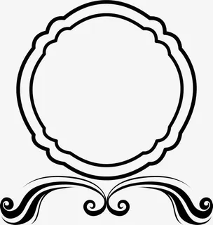 手绘黑线框免抠