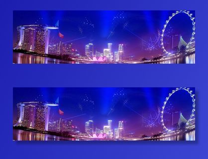 新加坡城市夜景高清