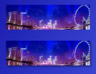 新加坡城市夜景高清