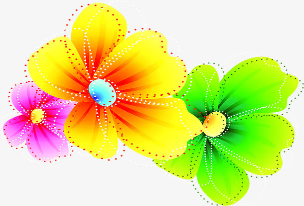 可爱唯美春天花朵设计免抠