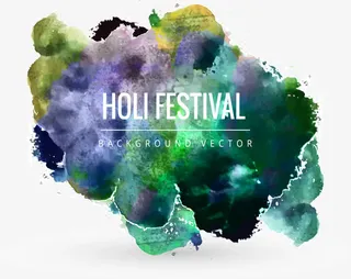 绿色烟雾水彩效果免抠