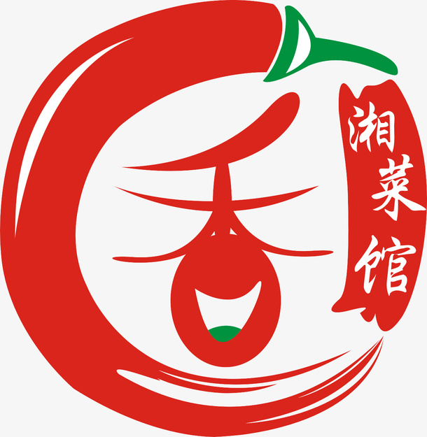 红色湘菜馆logo设计免抠