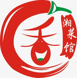 红色湘菜馆logo设计免抠