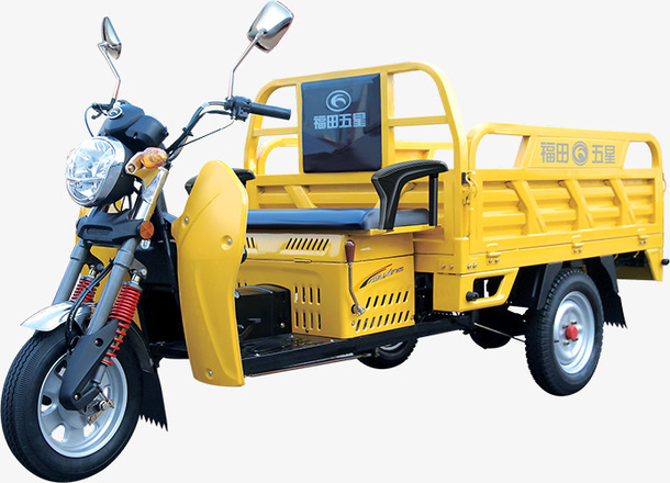 实物红色电动三轮小货车免抠免抠