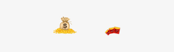 漂浮金币红包免抠