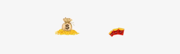 漂浮金币红包免抠