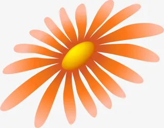 唯美黄色花朵免抠