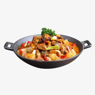 香辣口味美食餐饮牛杂煲免抠