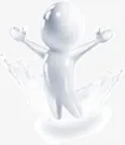 牛奶人 牛奶 白色 卡通牛奶人免抠
