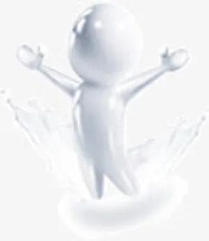 牛奶人 牛奶 白色 卡通牛奶人免抠