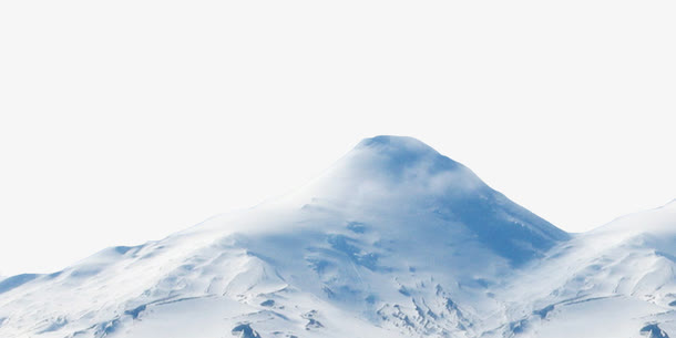 被雪覆盖的山峰免抠