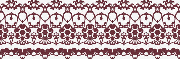 咖啡色线条花纹免抠