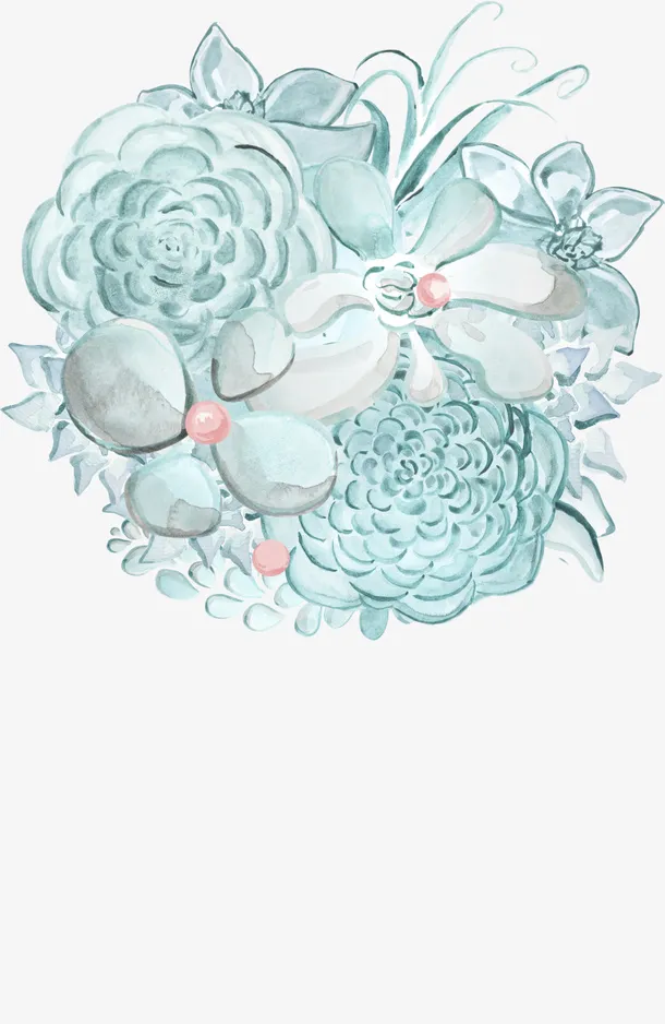 手绘花朵免抠