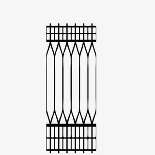 矢量黑色铁艺栅栏围栏免抠