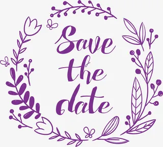 紫色浪漫花藤边框免抠