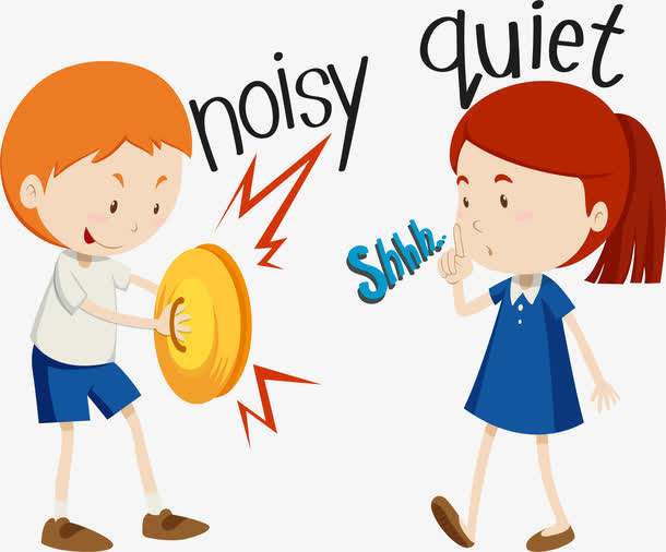吵闹安静对比免抠