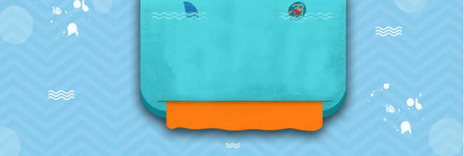 淘宝卡通蓝色海报背景banner高清