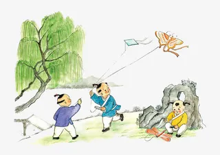 中国风创意国学插画装饰免抠