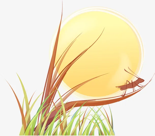手绘黄色月亮免抠图免抠