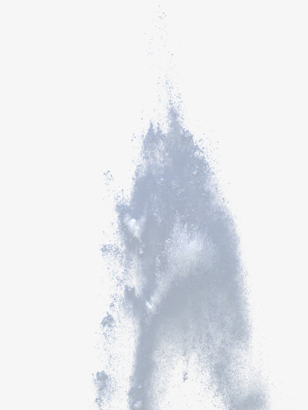 白色喷泉水花免抠