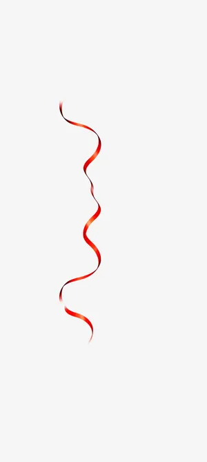 红色长条丝带飘带免抠