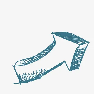 手绘卡通装饰手绘箭头海报设计免抠