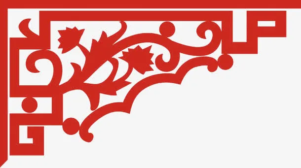 中国风边角表框免抠