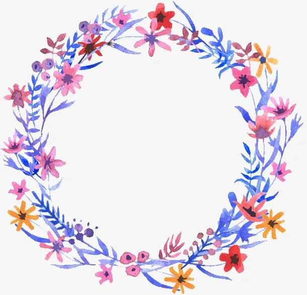 小清新植物花环6免抠