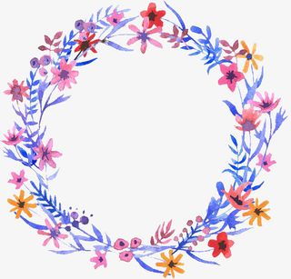 小清新植物花环6免抠