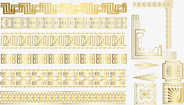 金色底纹免抠