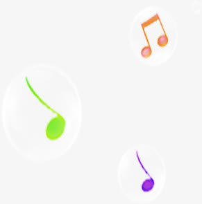 气泡音乐符号漂浮免抠