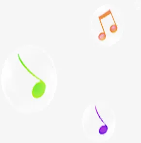 气泡音乐符号漂浮免抠