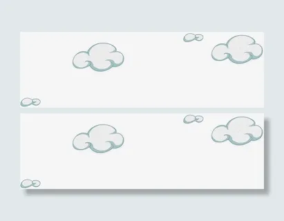 简约可爱手绘白云免抠