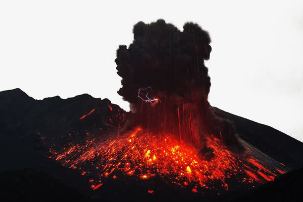 火山爆发免抠