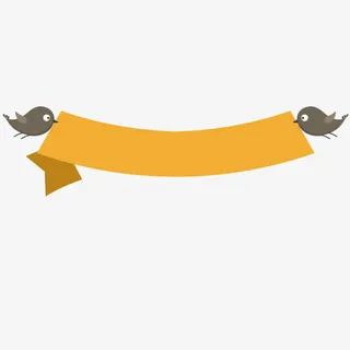 矢量小鸟横幅免抠