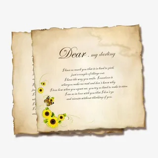 复古信纸免抠素材免抠