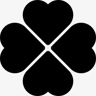 四片叶子的三叶草图标免抠