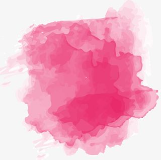 红色矢量水墨喷彩图免抠