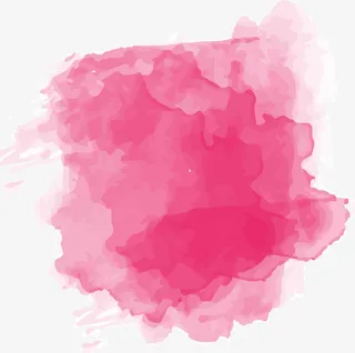 红色矢量水墨喷彩图免抠