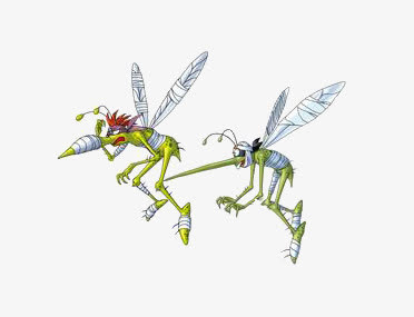 手绘卡通漫画蚊子免抠